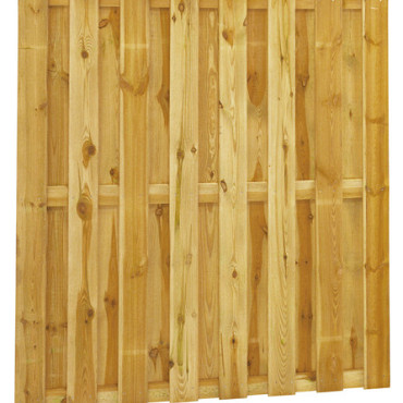 Grenen geschaafd plankenscherm 18-planks 15 mm, 179 x 179 cm, recht, groen geïmpregneerd. *
