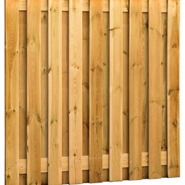 ++Grenen geschaafd plankenscherm 19-planks 15 mm, 180 x 180 cm, verticaal recht, groen geïmpregneerd.