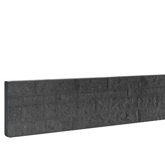 Betonplaat dubbelzijdig rotsmotief 36 x 3,5 x 184 cm, antraciet ongecoat. *