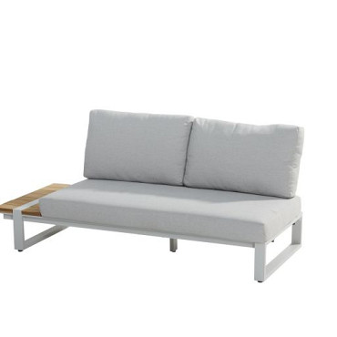 Country modular 2 seater RIGHT teak  table Frost Grey with 3 cushions - Showroommodel OP=OP