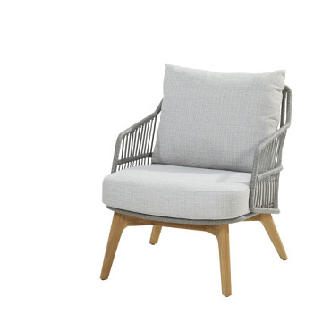 Sempre living chair Teak Silver Grey with 2 cushions  Silver Grey