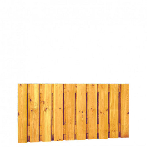 Grenen geschaafd plankenscherm 21-planks 17 mm, 180 x 89 cm, verticaal recht, groen geïmpregneerd. *