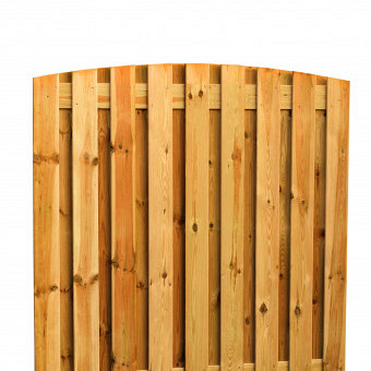 Grenen geschaafd plankenscherm 19-planks 15 mm, 180 x 180 cm, verticaal toog, groen geïmpregneerd. *