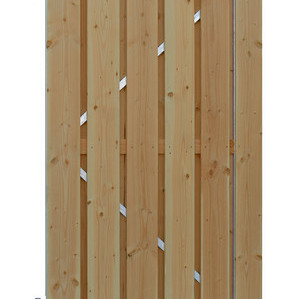 Douglas geschaafde plankendeur op verstelbaar stalen frame, 16 mm, 100 x 190 cm, groen geïmpregneerd. *