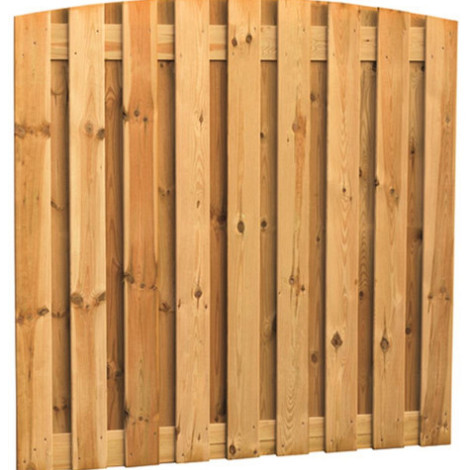 Grenen geschaafd plankenscherm 19-planks 15 mm, 180 x 180 cm, verticaal toog, groen geïmpregneerd. *