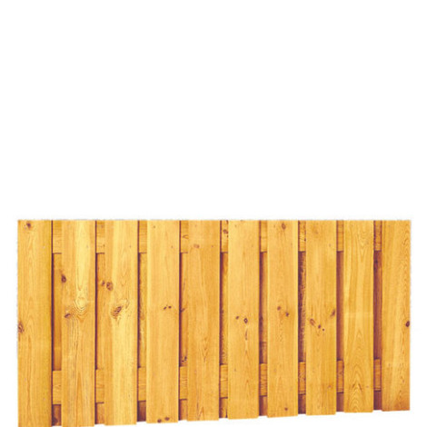 Grenen geschaafd plankenscherm 21-planks 17 mm, 180 x 89 cm, verticaal recht, groen geïmpregneerd. *