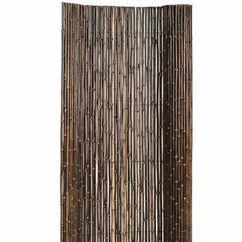 Bamboescherm op rol 180 x 180 cm, zwart. *
