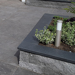 Natuursteen Basalt vijverranden 3x20x100 cm Geslepen**