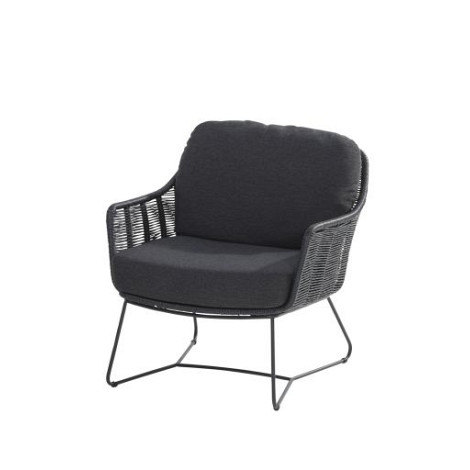 Belmond living chair with 2 cushions Anthracite - Colour cushions: Black Venao 093