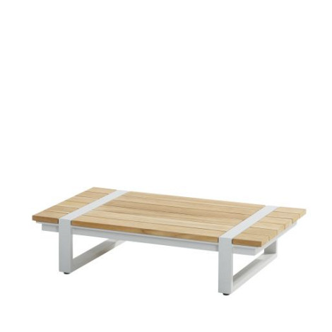Country coffee table Frost Grey teak 110 X 65 X 30 cm - Showroommodel OP=OP