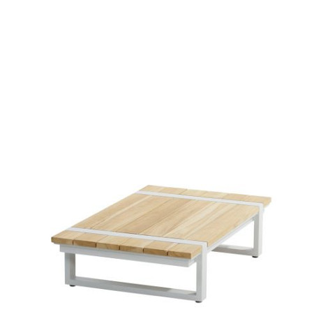 Country coffee table Frost Grey teak 110 X 65 X 30 cm - Showroommodel OP=OP