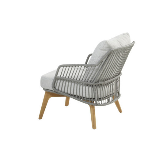 Sempre living chair Teak Silver Grey with 2 cushions  Silver Grey