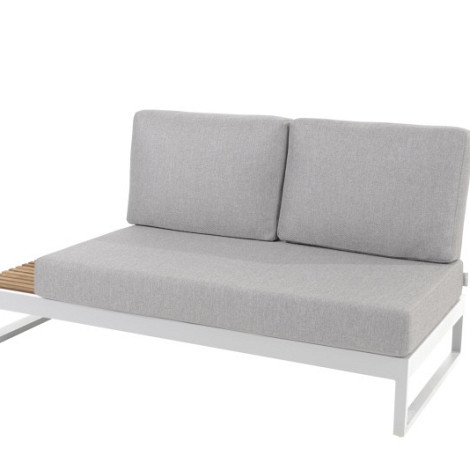 Kioto modular 2 s-bench LEFT + RIGHT white with 3 cushions White