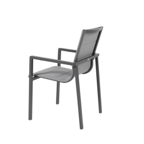 Bari dining chair padded stackable Anthracite