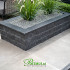 Natuursteen Basalt vijverranden 3x15x100 cm Geslepen**
