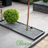 Natuursteen Basalt vijverranden 3x15x100 cm Geslepen**