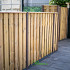 ++ Grenen geschaafd plankenscherm 21-planks 17 mm, 180 x 180 cm, verticaal recht, groen geïmpregneerd.