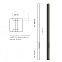 Lichtgewicht betonpaal met diamantkop ongecoat 8,5x8,5x280 cm, tussenpaal, antraciet *