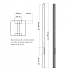 Lichtgewicht betonpaal met diamantkop ongecoat 8,5x8,5x280 cm, tussenpaal, grijs *