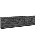 Betonplaat dubbelzijdig leisteenmotief 36 x 3,5 x 184 cm, antraciet ongecoat. *