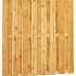 Grenen geschaafd plankenscherm 18-planks 13 mm, 180 x 180 cm recht, groen geïmpregneerd. *