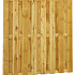 Grenen geschaafd plankenscherm 18-planks 15 mm, 179 x 179 cm, recht, groen geïmpregneerd. *