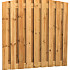 Grenen geschaafd plankenscherm 19-planks 15 mm, 180 x 180 cm, verticaal toog, groen geïmpregneerd. *