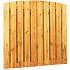 Grenen geschaafd plankenscherm 21-planks 17 mm, 180 x 180 cm, verticaal toog, groen geïmpregneerd. *