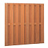 Hardhouten geschaafd plankenscherm 18-planks, recht verticaal/horizontaal 180 x 180 cm. *