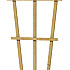 Grenen V-trellis 30-65 x 150 cm, groen geïmpregneerd. *