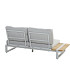 Country modular 2 seater RIGHT teak  table Frost Grey with 3 cushions - Showroommodel OP=OP