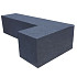 Patiohoekblok Antraciet 60x15x15cm strak *