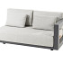 Metropolitan 2.5 seater bench left arm with 5 cushions Anthracite