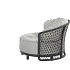 Malibu  living chair Rope with 2 cushions Anthracite