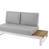 Kioto modular 2 s-bench LEFT + RIGHT white with 3 cushions White