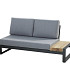 Matisse modular 2 seater bench LEFT AND RIGHT with 3 cushions Anthracite - Showroommodel OP=OP