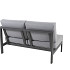 Ginger mod. 2 seater bench Left + Right  Anthracite with 3 cushions Anthracite