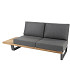 Emerald 2 seater teak platform anthracite left or right with 3 cushions Anthracite