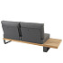Emerald 2 seater teak platform anthracite left or right with 3 cushions Anthracite