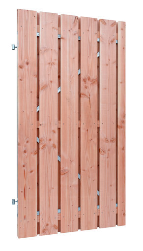 Ciro Pijler Laatste Douglas geschaafde plankendeur op verstelbaar stalen frame, 18 mm, 100 x  190 cm, onbehandeld. | Postmus Sierbestrating