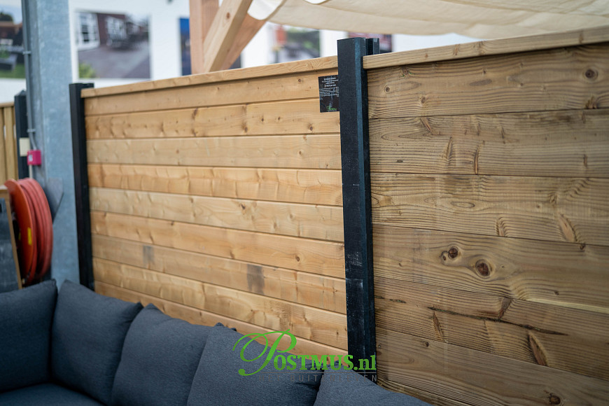 Betowood scherm vuren inclusief afdekkap 187 x 224 cm, groen geïmpregneerd. *