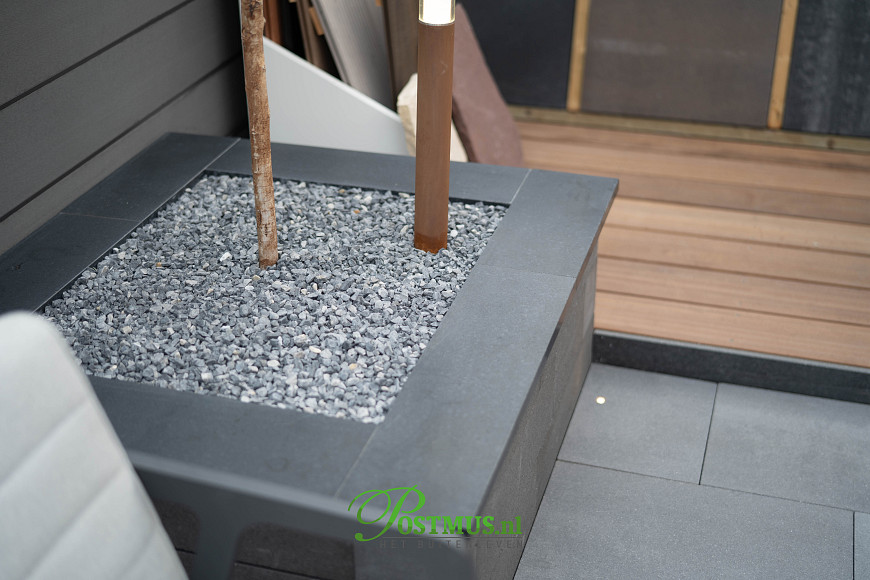 Natuursteen Basalt vijverranden 3x20x100 cm Geslepen**