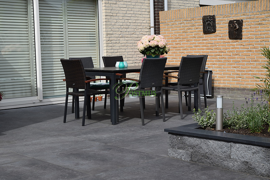 Natuursteen Basalt vijverranden 3x20x100 cm Geslepen