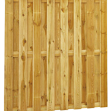 Grenen geschaafd plankenscherm 18-planks 15 mm, 179 x 179 cm, recht, groen geïmpregneerd. *