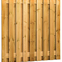 ++Grenen geschaafd plankenscherm 19-planks 15 mm, 180 x 180 cm, verticaal recht, groen geïmpregneerd.