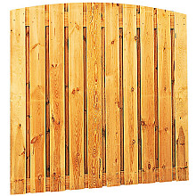Grenen geschaafd plankenscherm 21-planks 17 mm, 180 x 180 cm, verticaal toog, groen geïmpregneerd. *