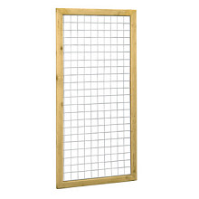 Grenen betonijzertrellis met maas 7,5 x 7,5 cm, in raamwerk 4,4 x 6,8 cm, 90 x 180 cm, groen geïmpregneerd. *