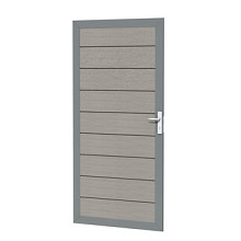 Composiet deur in aluminium frame 90 x 183 cm grijs