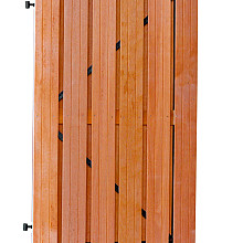 Hardhout plankendeur 100x180 cm op zwart stalen frame *