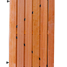 Hardhout plankendeur 100x180 cm op zwart stalen frame *